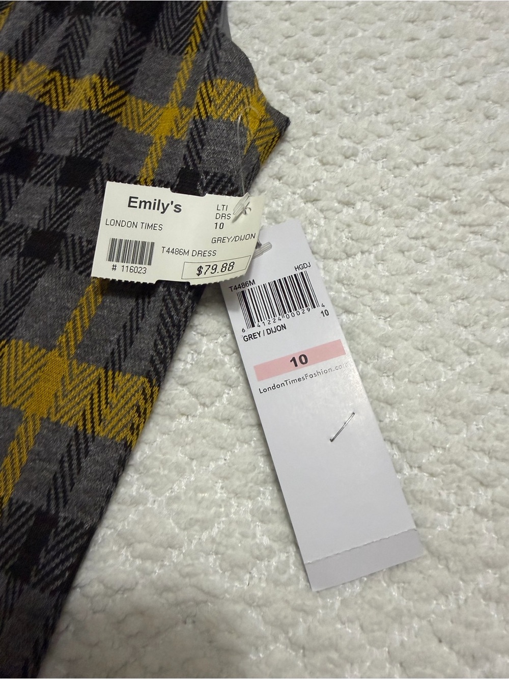London Times Sleeveless Plaid Dress Women’s Size 10 NWT - Picture 9 of 9